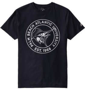 dark blue t-shirt with white PBA logo